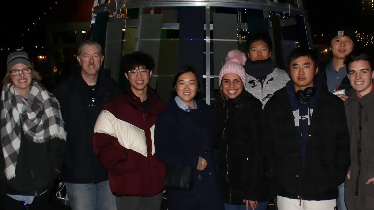 International Students at Zoo Lights