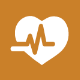 Health Professions EFA icon logo, a pulse symbol over a heart